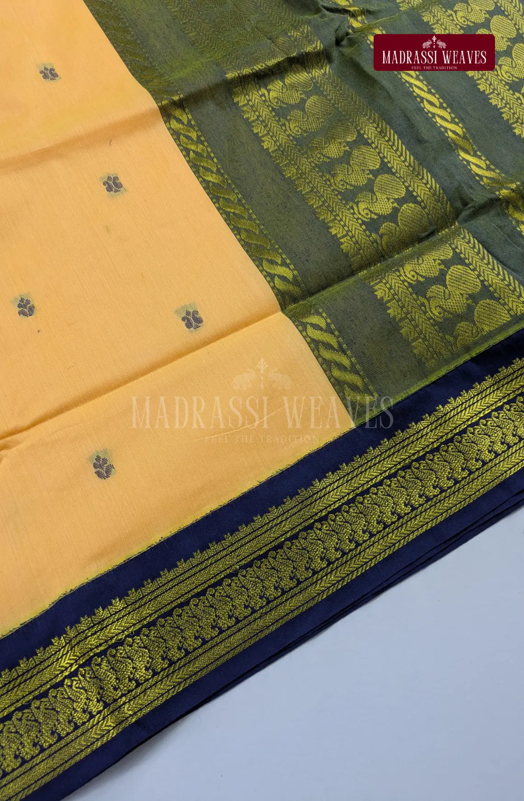 Premium Kalyani Gadwal Cotton Saree - Sandal