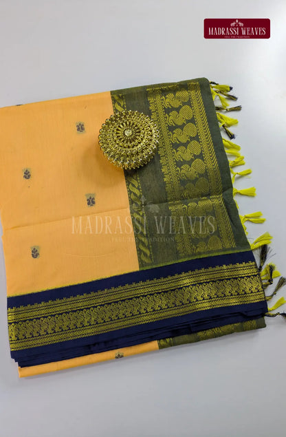 Premium Kalyani Gadwal Cotton Saree - Sandal