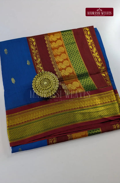 Premium Kalyani Gadwal Cotton Saree - Violet