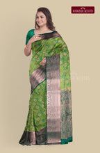 Kanchi Semi Silk Brocade Saree - Sneha Green