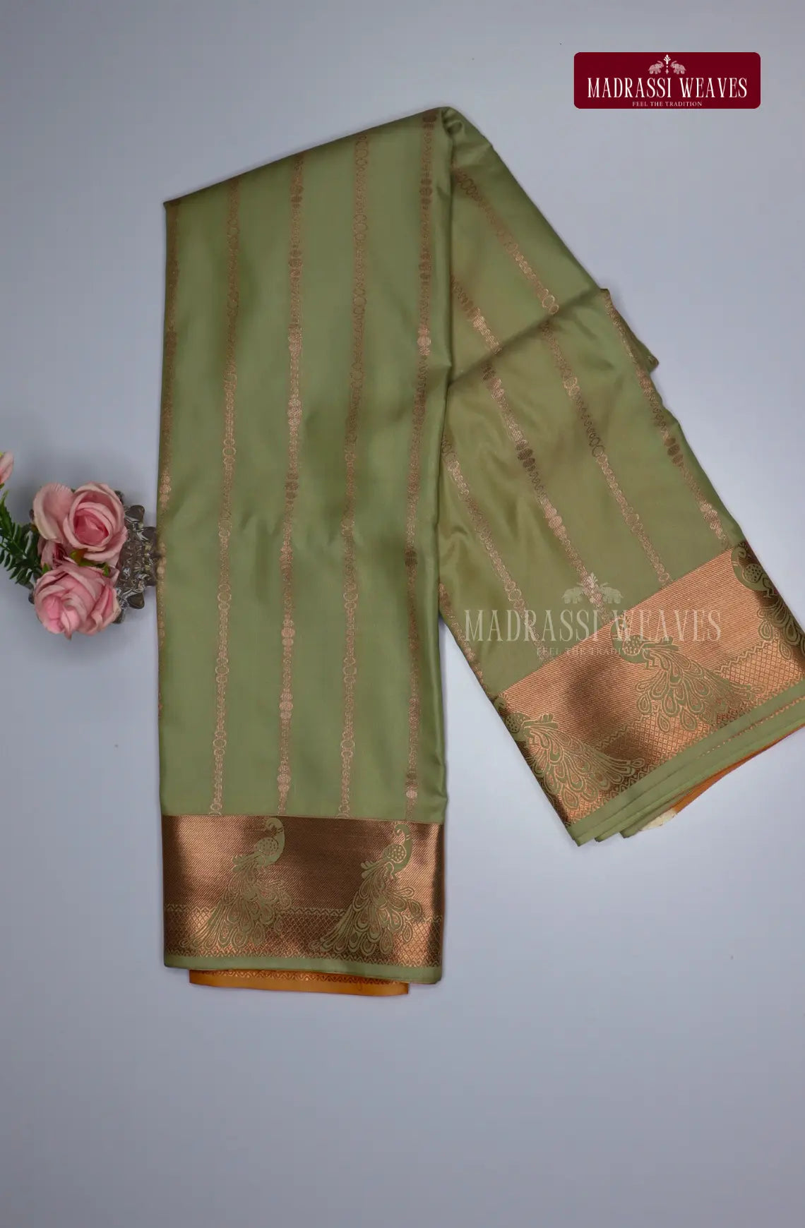 Looking for a gorgeous saree for a special occasion? Look no further! Our Kanchi Semi Silk Saree features a stunning peacock border and intricate all over kodi pattern, making it the perfect festive wear. With attached blouse material and free shipping, this beautiful blue saree is the best deal you'll find!