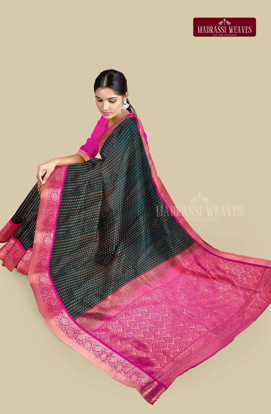 Kanchi Semi Silk Thousand Butta Saree