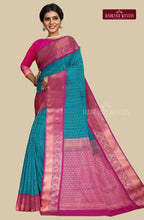 Kanchi Semi Silk Vaira Oosi Saree - Blue