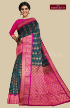 Kanchi Striped Semi Silk Saree with Meena Work