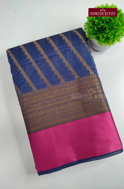 Kanchi Style Multi Checks Saree