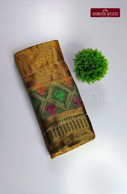 Kanjeevaram Brocade Semi-Silk Saree