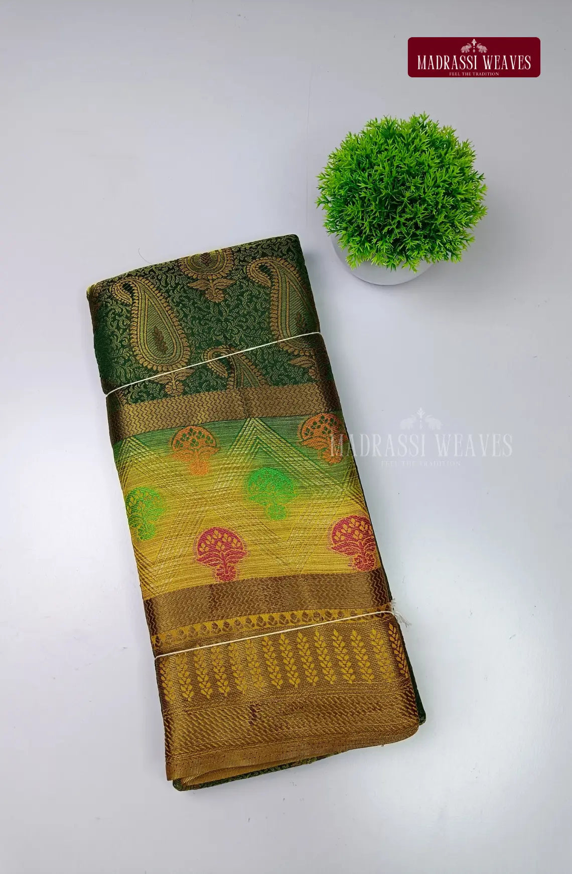 Kanjeevaram Brocade Semi-Silk Saree