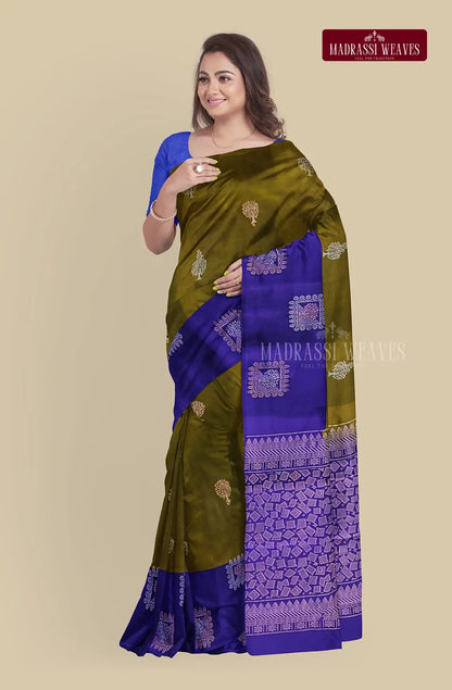 Kanjeevaram Pure Silk Saree - Pale Leaf Green