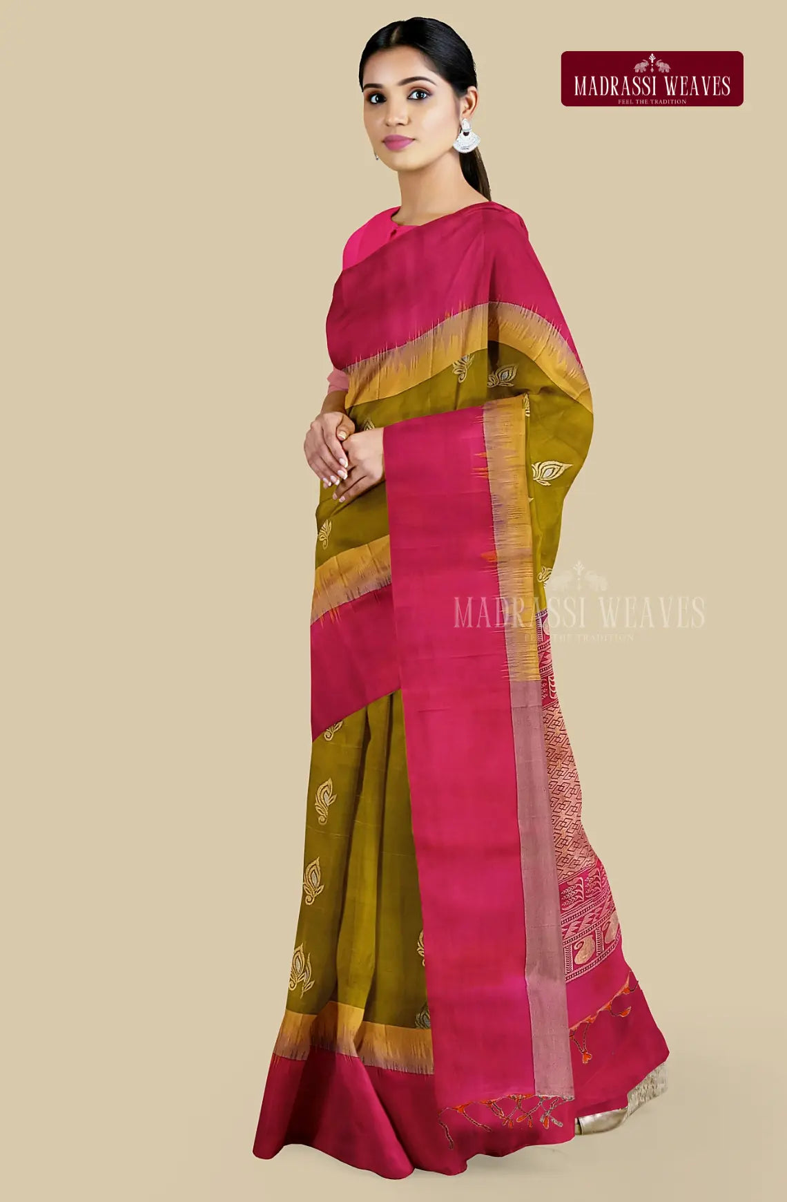 Kanjeevaram Pure Silk Saree - Mustard