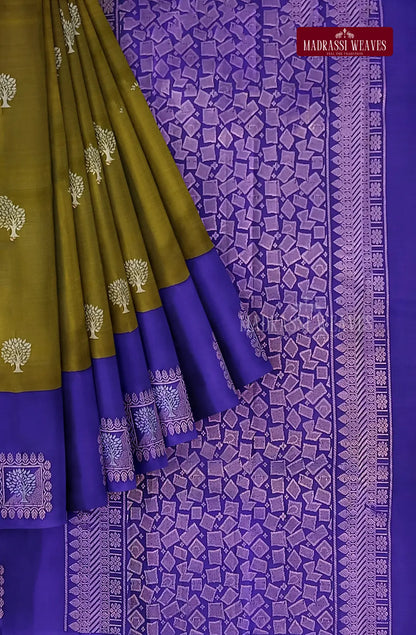 Kanjeevaram Pure Silk Saree - Pale Leaf Green