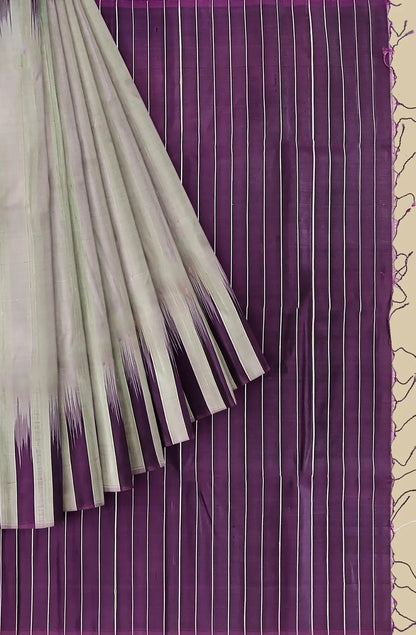 Kanjeevaram Pure Silk Saree - Tussar Magenta