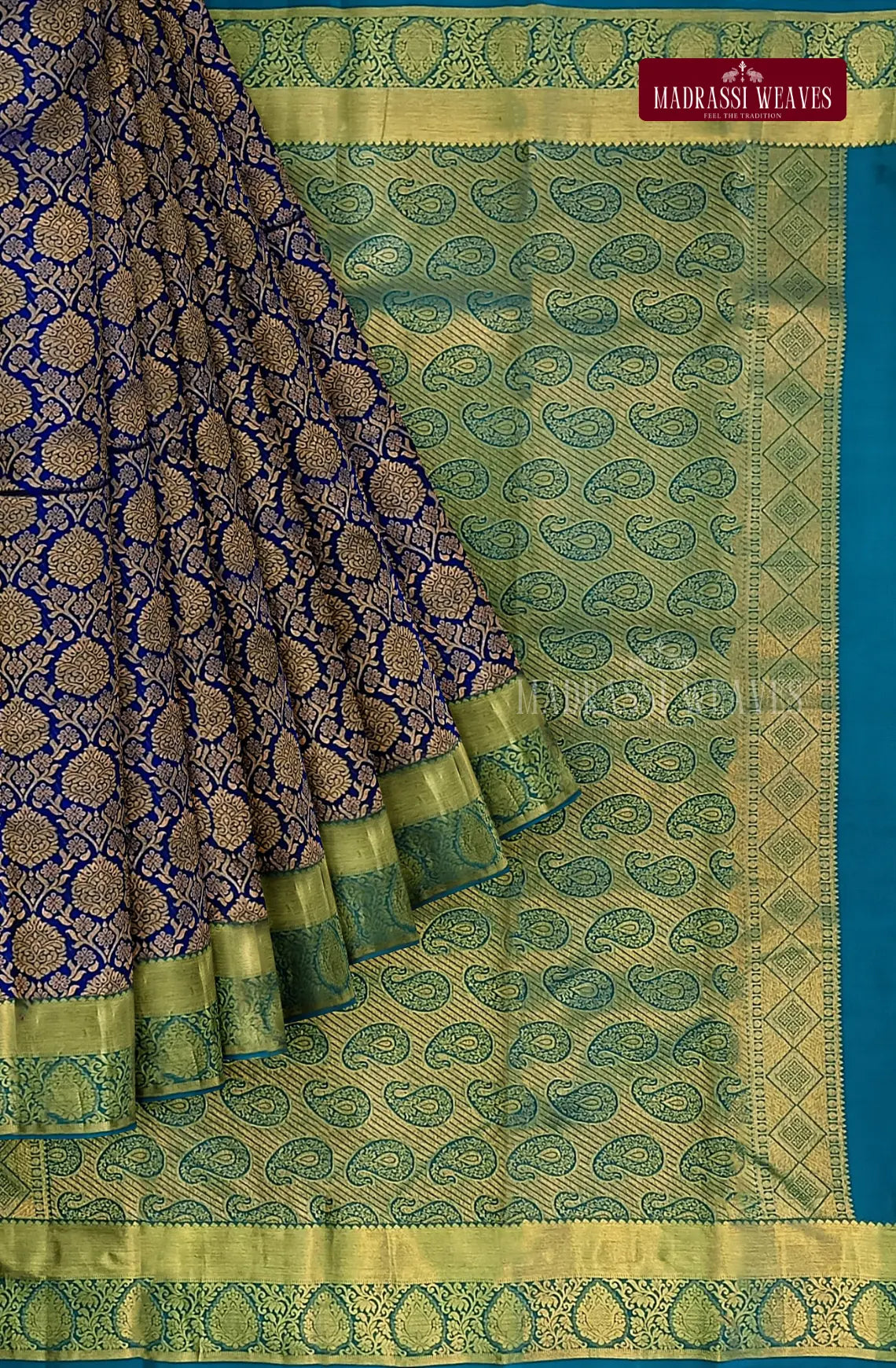 Experience the luxurious elegance of our Kanjeevaram Pure Silk Saree in beautiful Violet. Adorned with intricate Meena Butta work and stunning Zari woven design, this saree is Silk Mark certified and perfect for weddings. Blouse material attached, buy online now to elevate your saree collection!