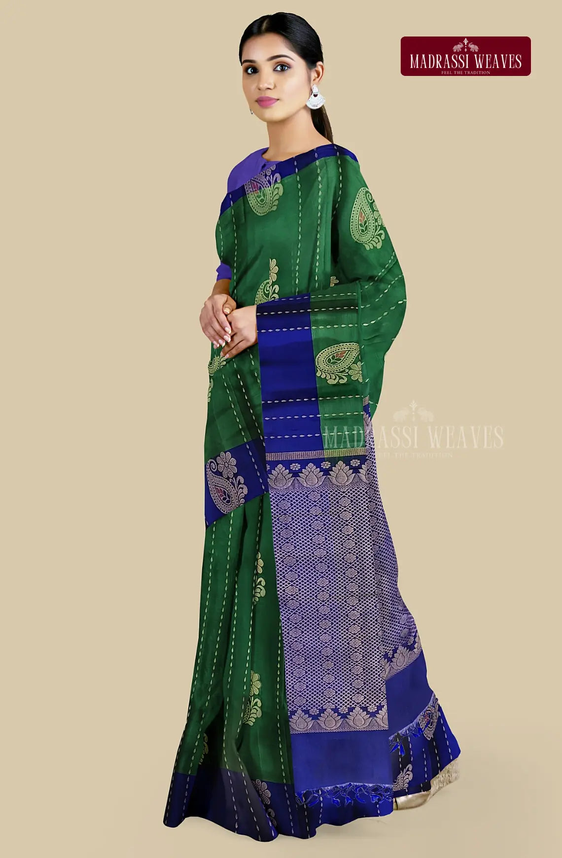 Kanjeevaram Pure Silk Saree - Green