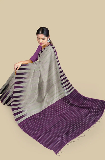 Kanjeevaram Pure Silk Saree - Tussar Magenta