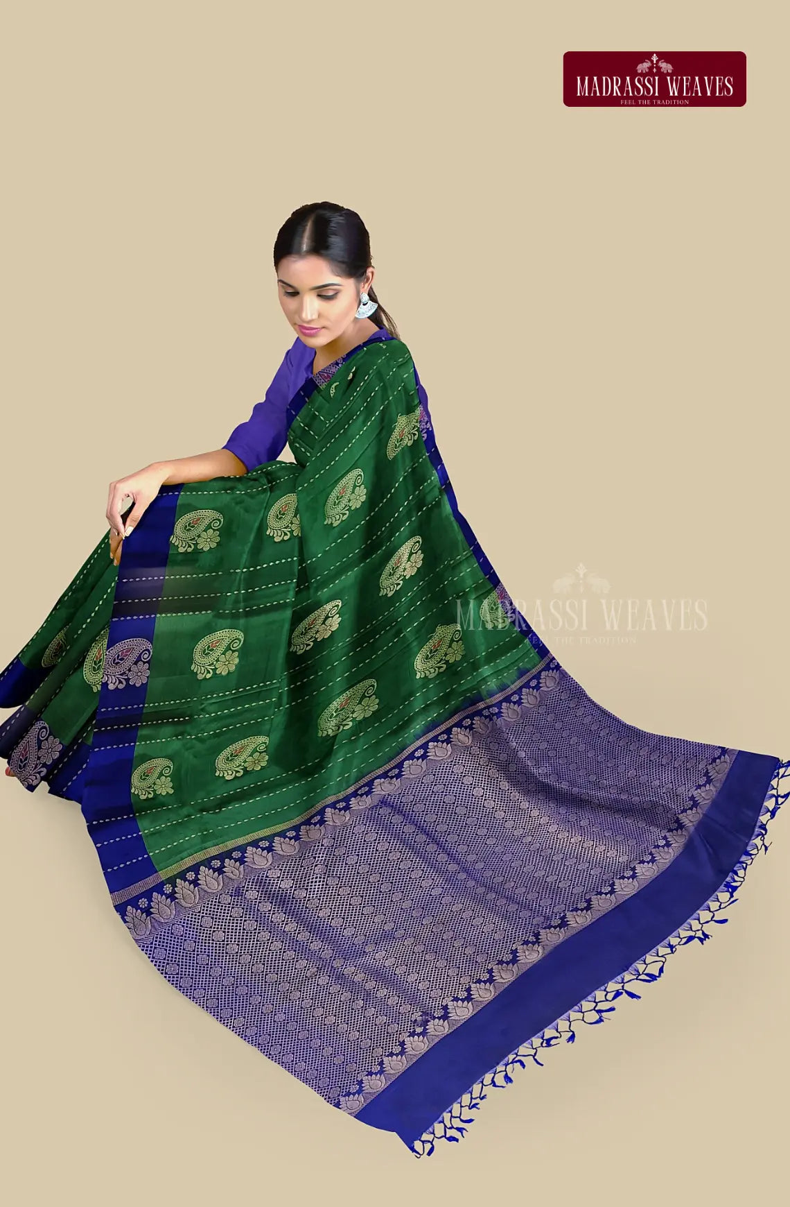 Kanjeevaram Pure Silk Saree - Green