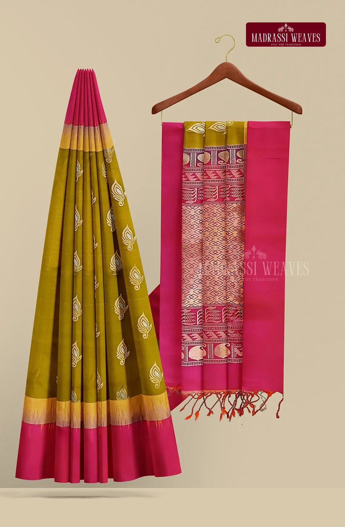 Kanjeevaram Pure Silk Saree - Mustard