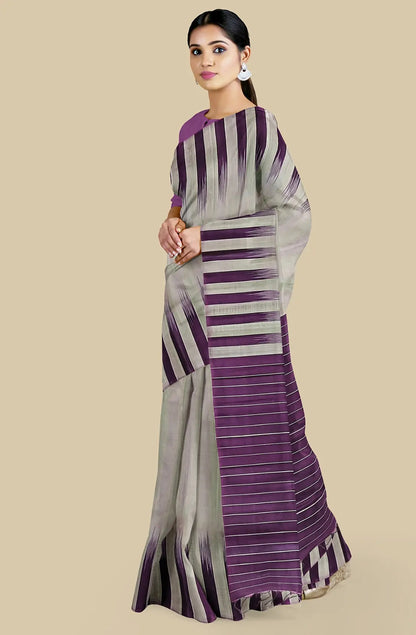 Kanjeevaram Pure Silk Saree - Tussar Magenta