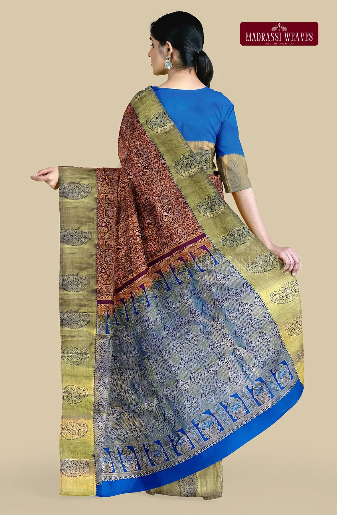 Kanjeevaram Pure Silk Saree - Maroon