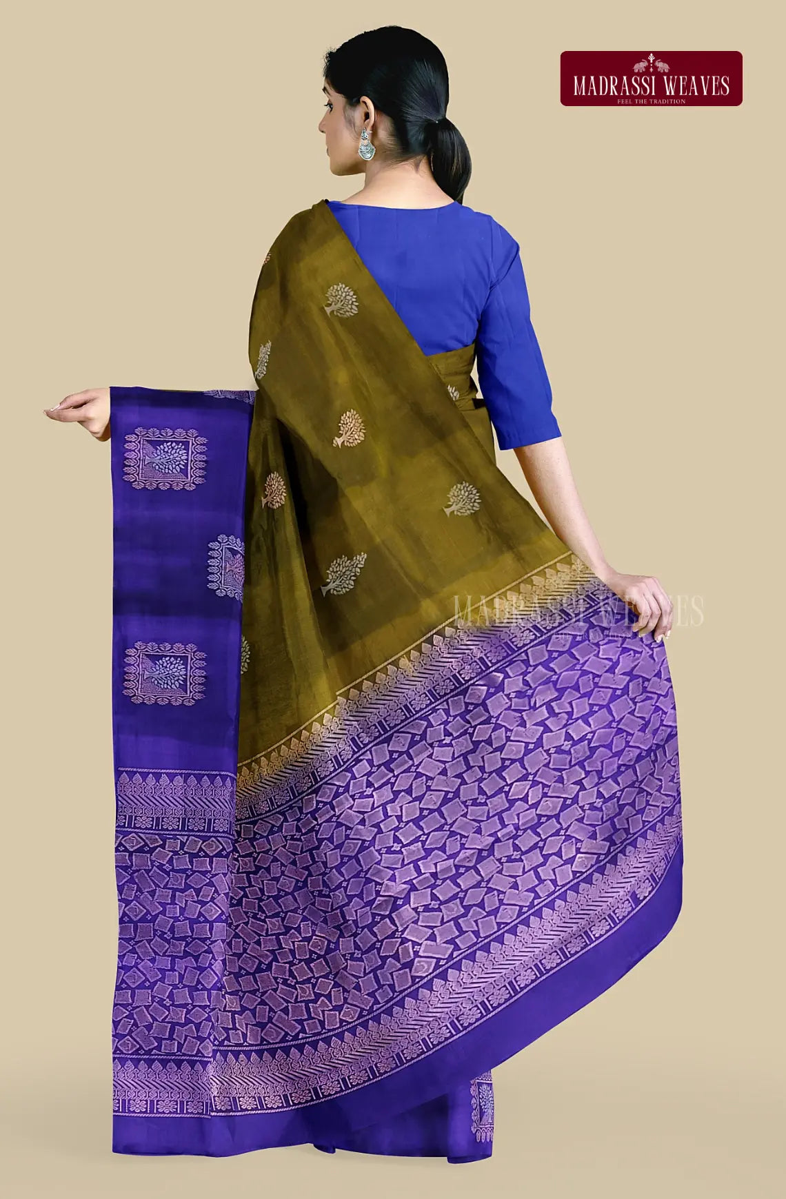 Kanjeevaram Pure Silk Saree - Pale Leaf Green