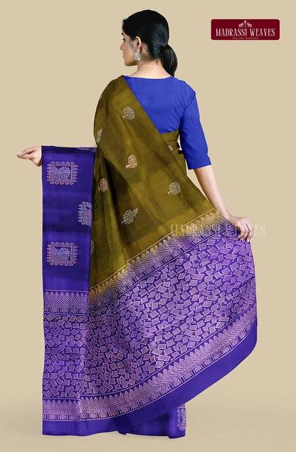 Kanjeevaram Pure Silk Saree - Pale Leaf Green