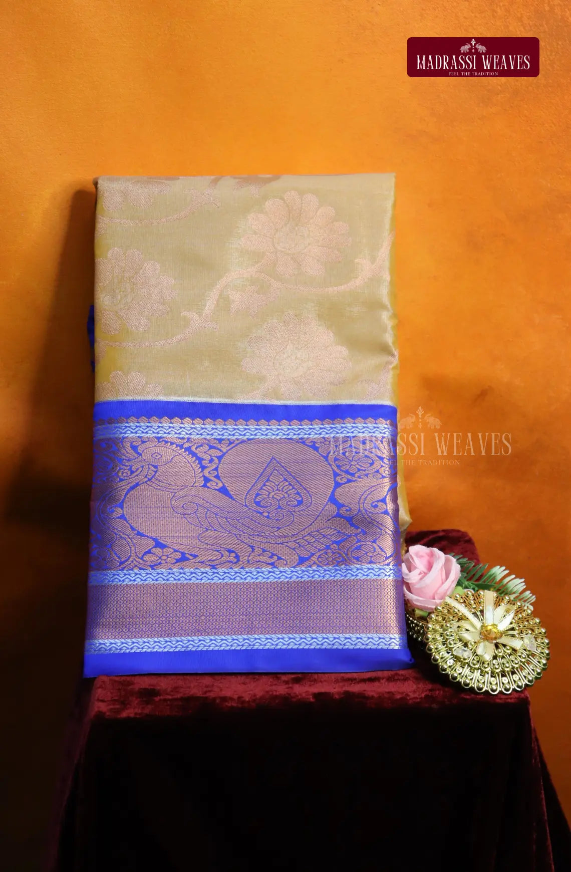 Dual Tone Soft Tissue Brocade Sarees