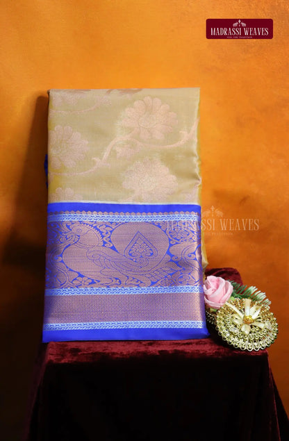 Dual Tone Soft Tissue Brocade Sarees