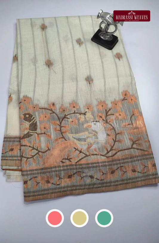Linen Cotton Blend Saree