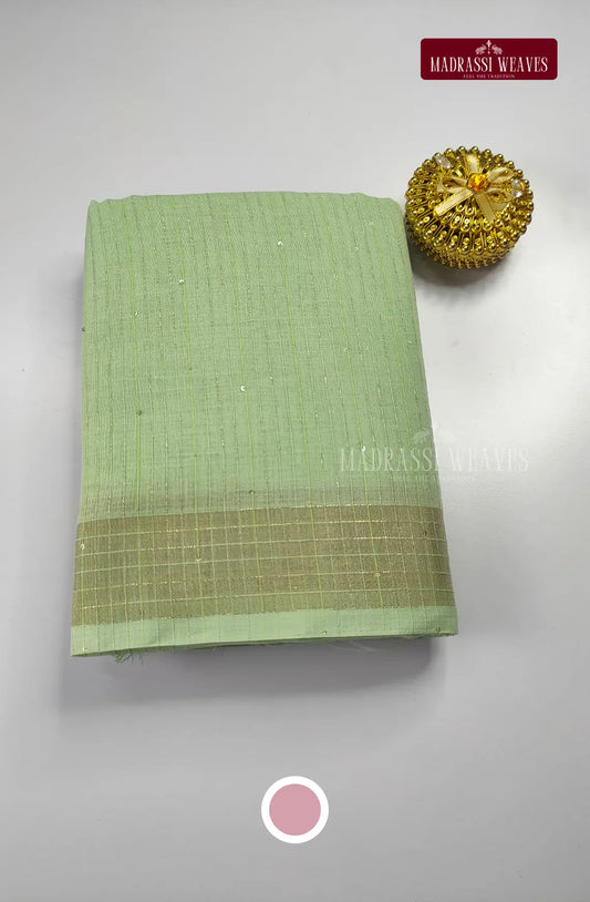 Linen Cotton Sequence Work Saree