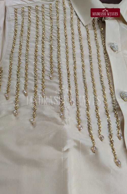Aari Work Men's Shirt Only  - 7 (Hand Crafted) - (DESPATCH TIME 15 DAYS)