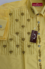 Luxury Aari Work Wedding Silk Dhoti Set (HandCrafted) -(DESPATCH TIME 15 DAYS)-Champange