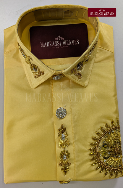 Aari Work Men's Shirt Only (Hand Crafted) - (DESPATCH TIME 15 DAYS)