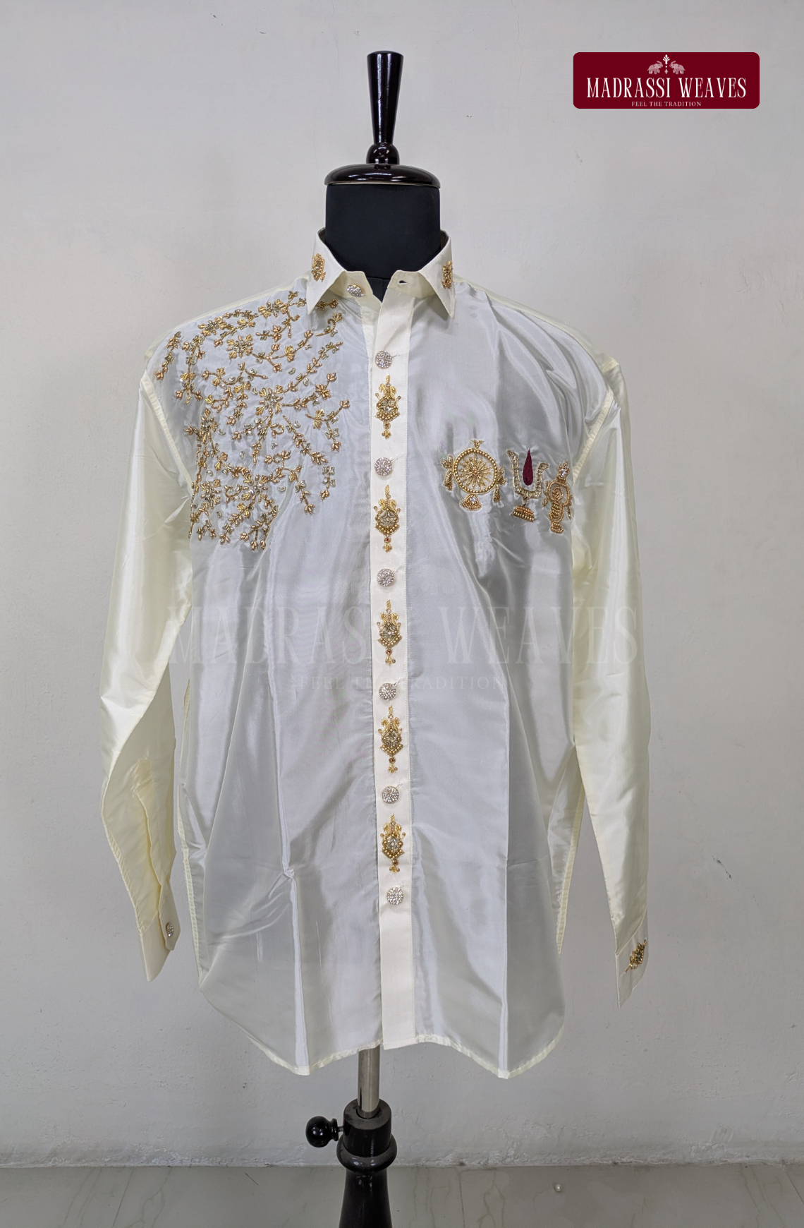 Aari Work Men's Shirt Only (Hand Crafted) - (DESPATCH TIME 15 DAYS)