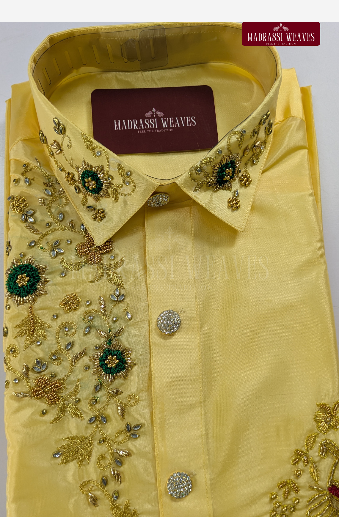 Aari Work Men's Shirt Only (Hand Crafted) - (DESPATCH TIME 15 DAYS)