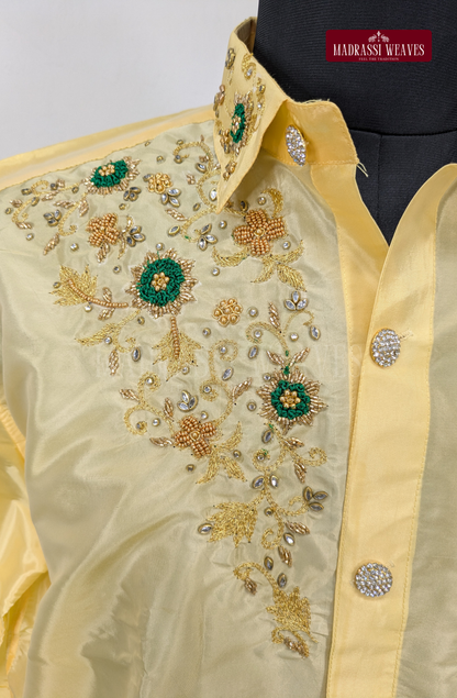 Aari Work Men's Shirt Only (Hand Crafted) - (DESPATCH TIME 15 DAYS)