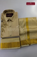 Luxury Aari Work Wedding Silk Dhoti Set 6 (HandCrafted) -(DESPATCH TIME 15 DAYS)