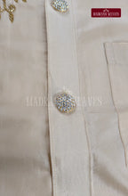 Luxury Aari Work Wedding Silk Dhoti Set 6 (HandCrafted) -(DESPATCH TIME 15 DAYS)