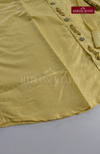Luxury Embosed Aari Work Men's Shirt Only (HandCrafted) - (DESPATCH TIME 15 DAYS) - Champaign