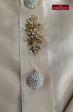 Luxury Aari Work Wedding Silk Dhoti Set 10 (HandCrafted) -(DESPATCH TIME 15 DAYS)