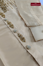 Luxury Aari Work Wedding Silk Dhoti Set 11 (HandCrafted) -(DESPATCH TIME 15 DAYS)