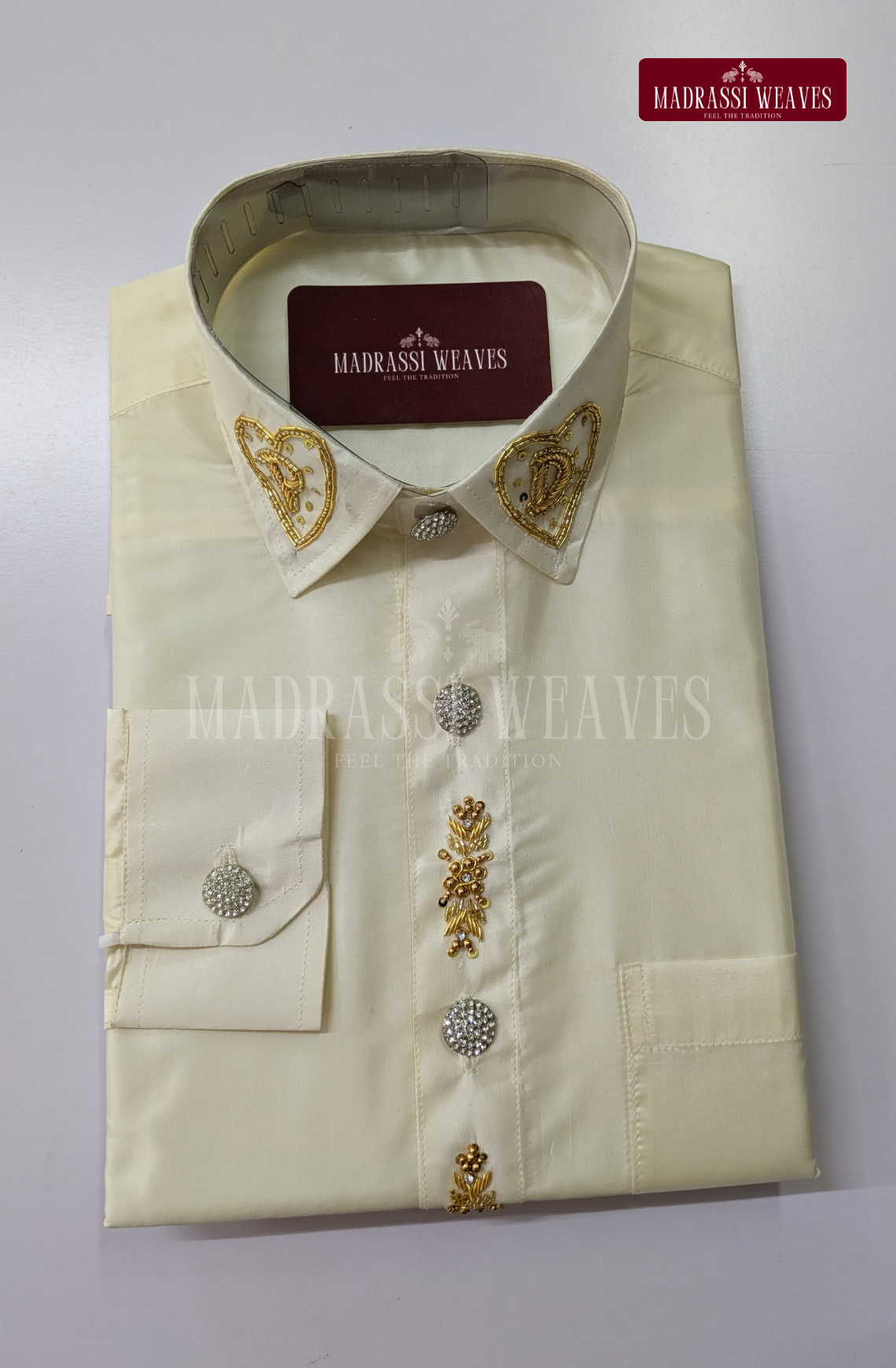 Aari Work Men's Shirt Only (Hand Crafted) - (DESPATCH TIME 15 DAYS)
