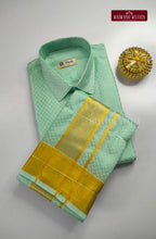Luxury Embossed Dhoti Set Woven With Gold Zari - Rexona