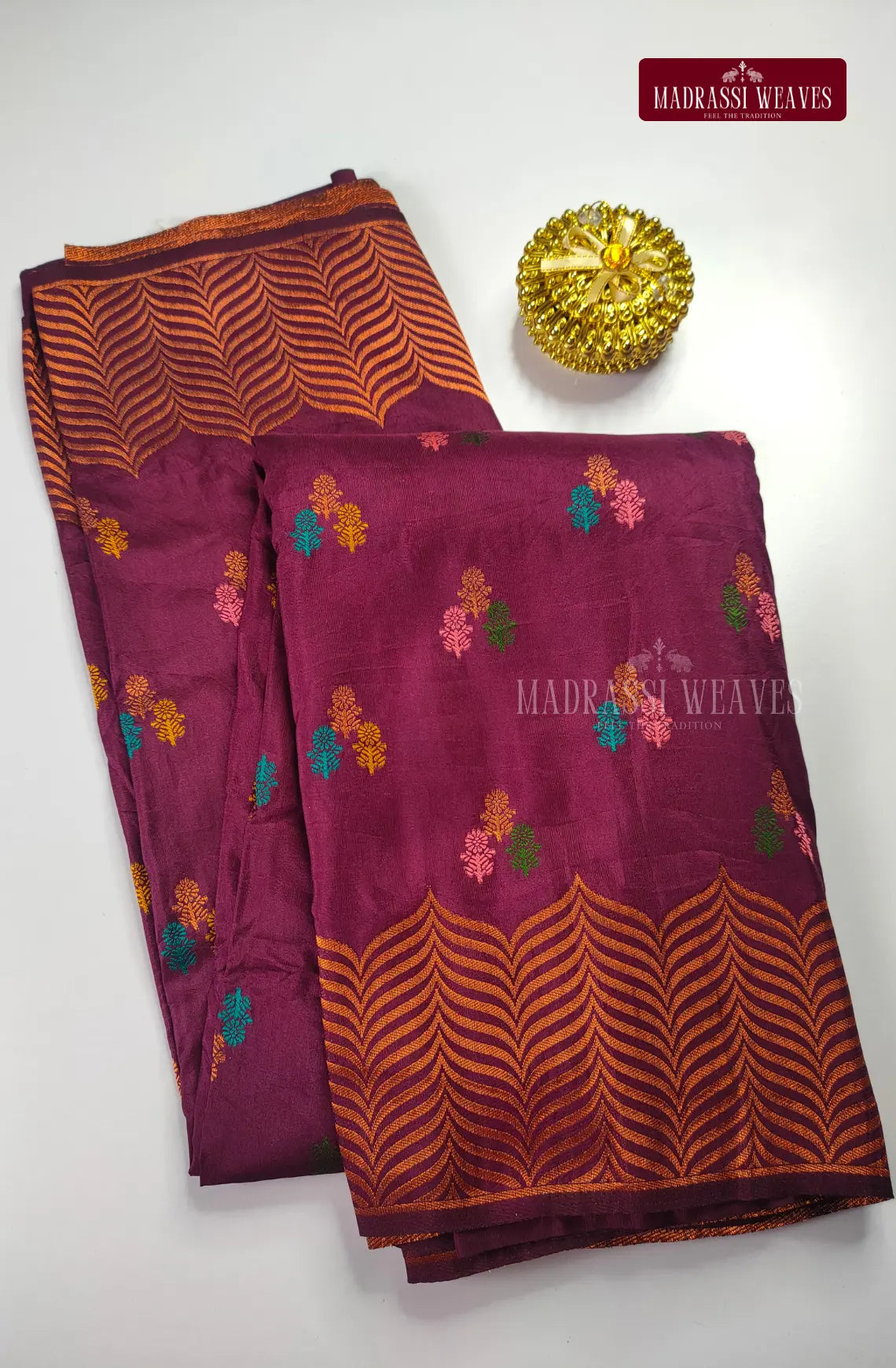 Mysore Semi Silk Tower Border Saree