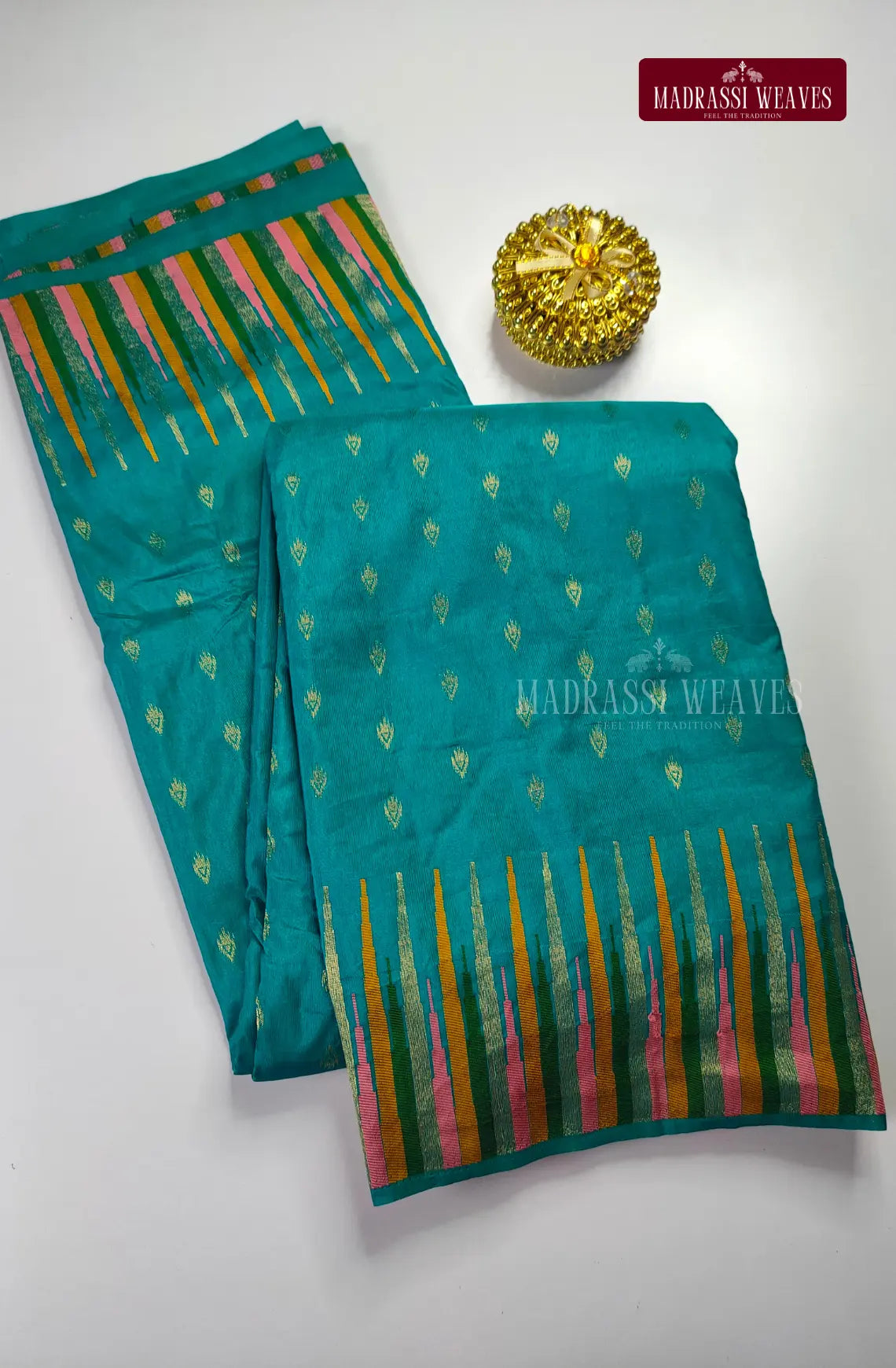 Mysore Silk Blend Meena Border Saree