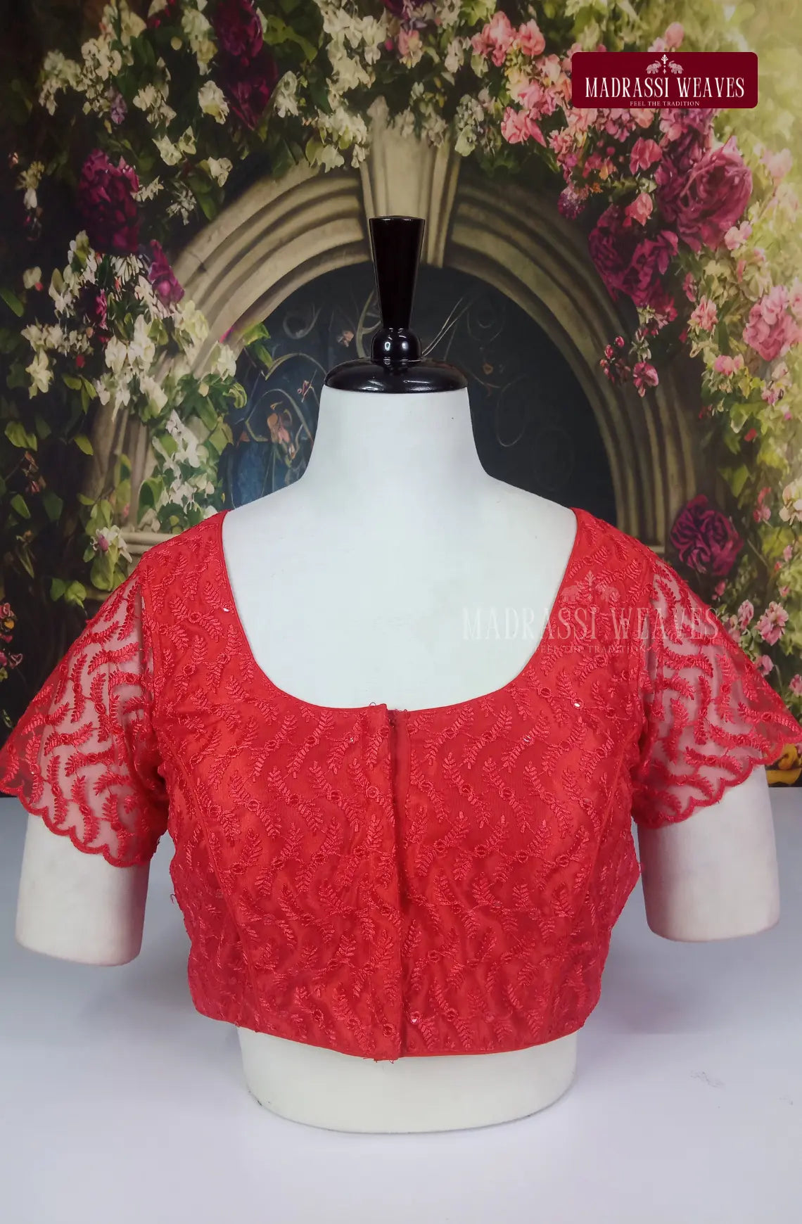 Readymade Adjustable Net Sleeve Blouse