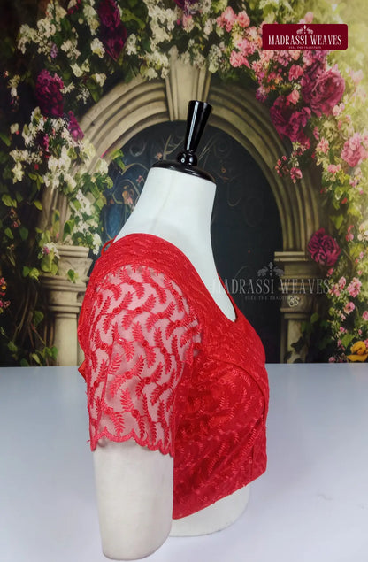 Readymade Adjustable Net Sleeve Blouse