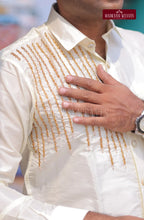 Aari Work Men's Shirt 1 (Hand Crafted) -(DESPATCH TIME 15 DAYS)