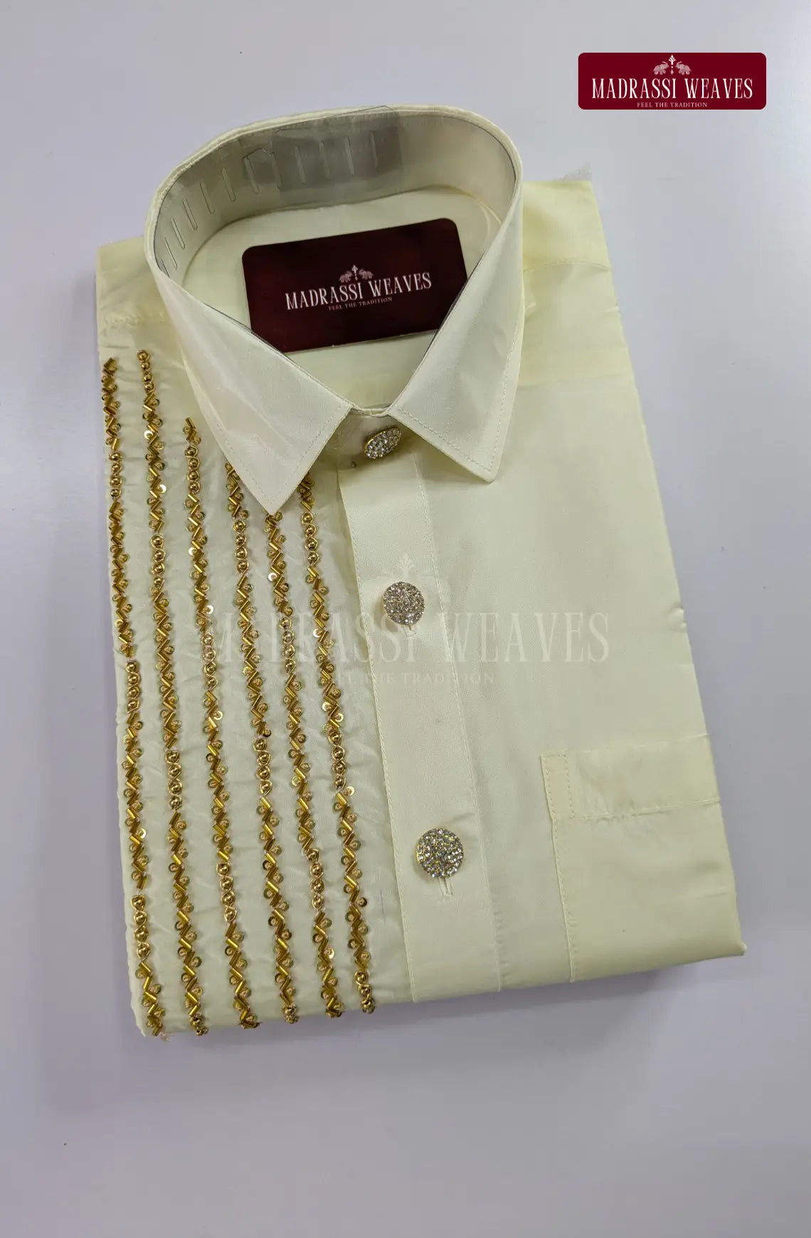 Aari Work Men's Shirt 1 (Hand Crafted) -(DESPATCH TIME 15 DAYS)
