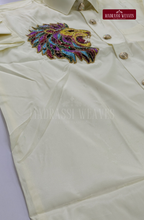 Aari Work Men's Shirt Only (Hand Crafted) - (DESPATCH TIME 15 DAYS) - Off White