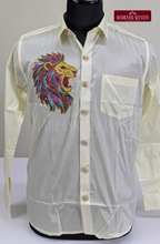 Aari Work Men's Shirt Only (Hand Crafted) - (DESPATCH TIME 15 DAYS) - Off White