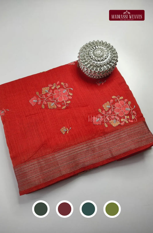 Office Wear Cotton Blend Saree